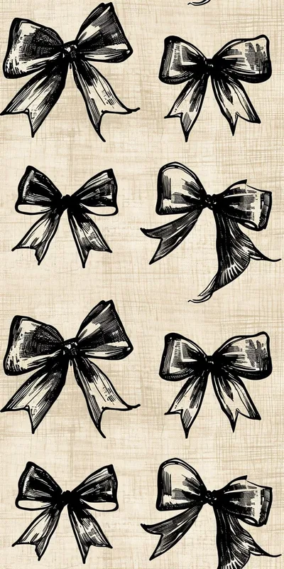 Cute Bow Wallpaper Black Wallpaper and Background