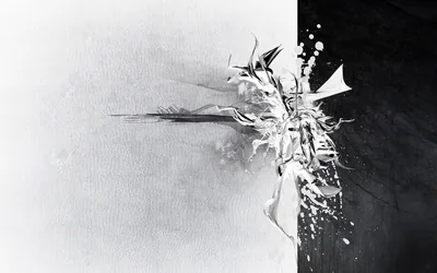 Shattered Shard Between White and Black HD Wallpaper