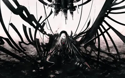Spider-Limbed Figure in Black Ink HD Wallpaper