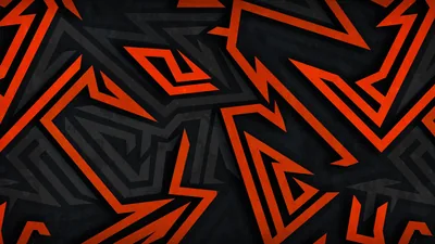 Orange Maze Arrows on Dark Grey HD Wallpaper