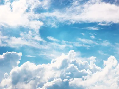 Fluffy White Clouds on Summer Blue HD Wallpaper