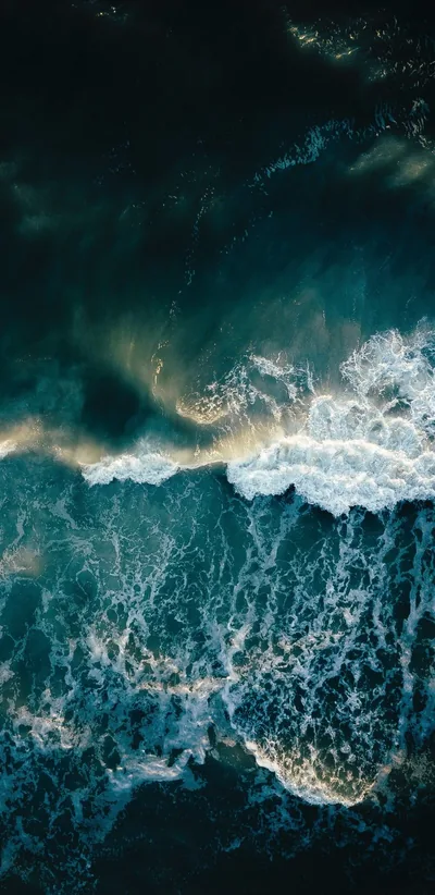 Storm Surf From Directly Above HD Phone Wallpaper