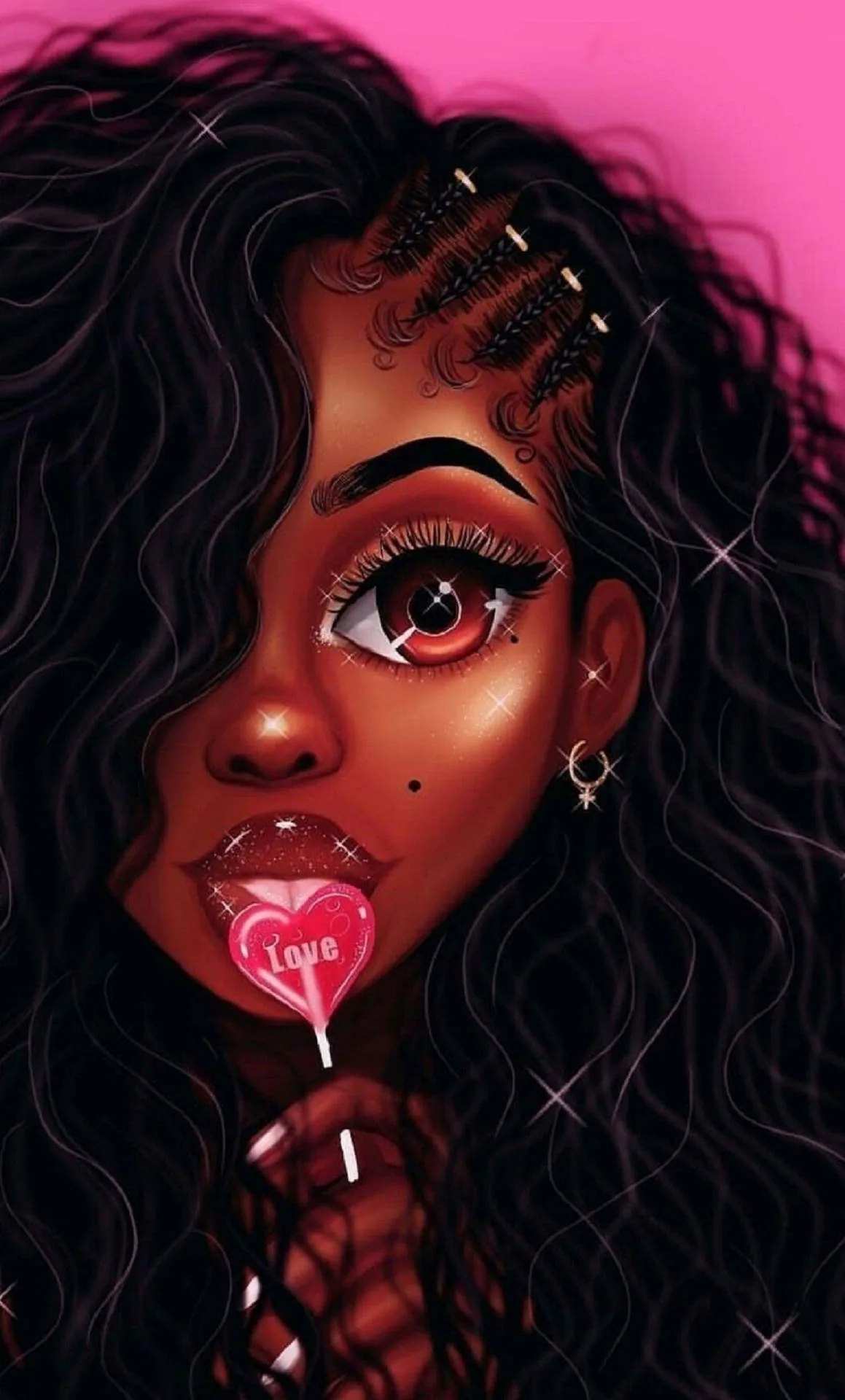 Cute Black Girl Drawings Wallpapers