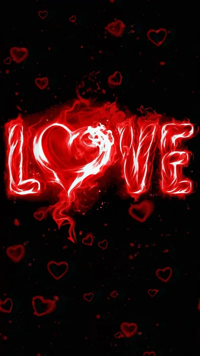 Custom red LOVE wallpaper or widget photo icon