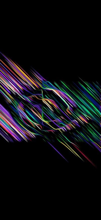 Rainbow line dark color pattern background iPhone X Wallpapers