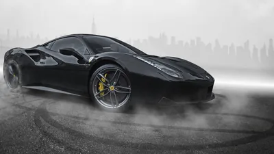Ferrari 488 Drifting Through Smoke HD Wallpaper