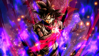 Colourful Burst Behind Black-Haired Goku HD Wallpaper