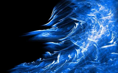 Breaking Wave of Cobalt Light HD Wallpaper
