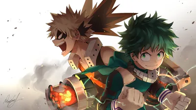 Bakugo and Deku Back to Back HD Wallpaper