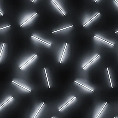 White Neon Tubes on Black HD Wallpaper