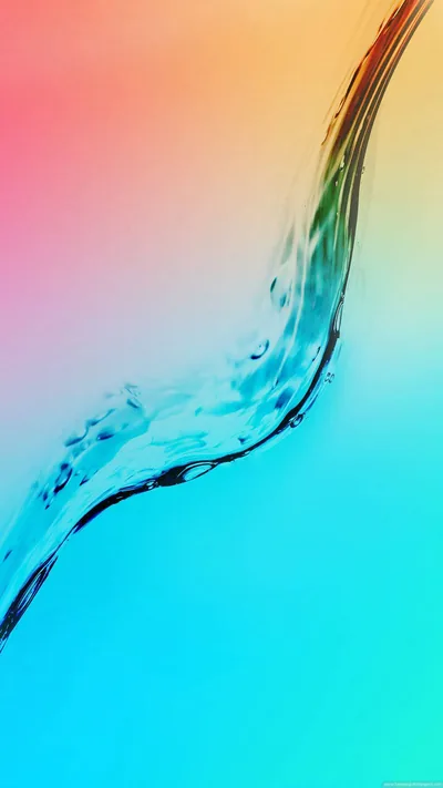 Twisting Clear Stream on Coral and Aqua HD Phone Wallpaper