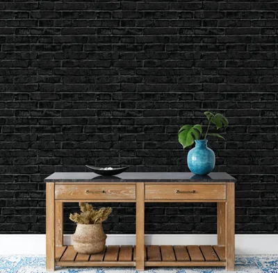 Black Brick Wallpaper WW1913