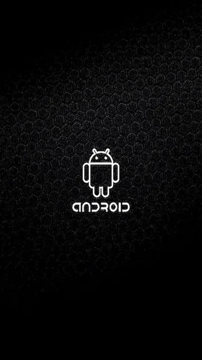 Android Logo on Carbon Hexagons HD Wallpaper
