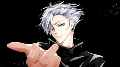 Satoru Gojo In Black Background HD Jujutsu Kaisen Wallpapers