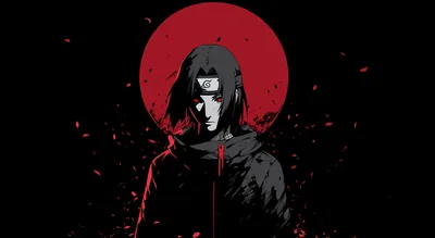 Red Circle Behind a Cloaked Shinobi HD Wallpaper