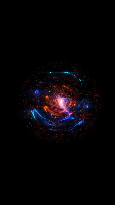 Amoled Wallpaper with Blue and Red Lights
