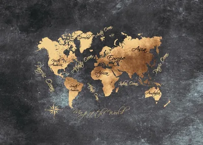 Black World Map Wallpaper Shop