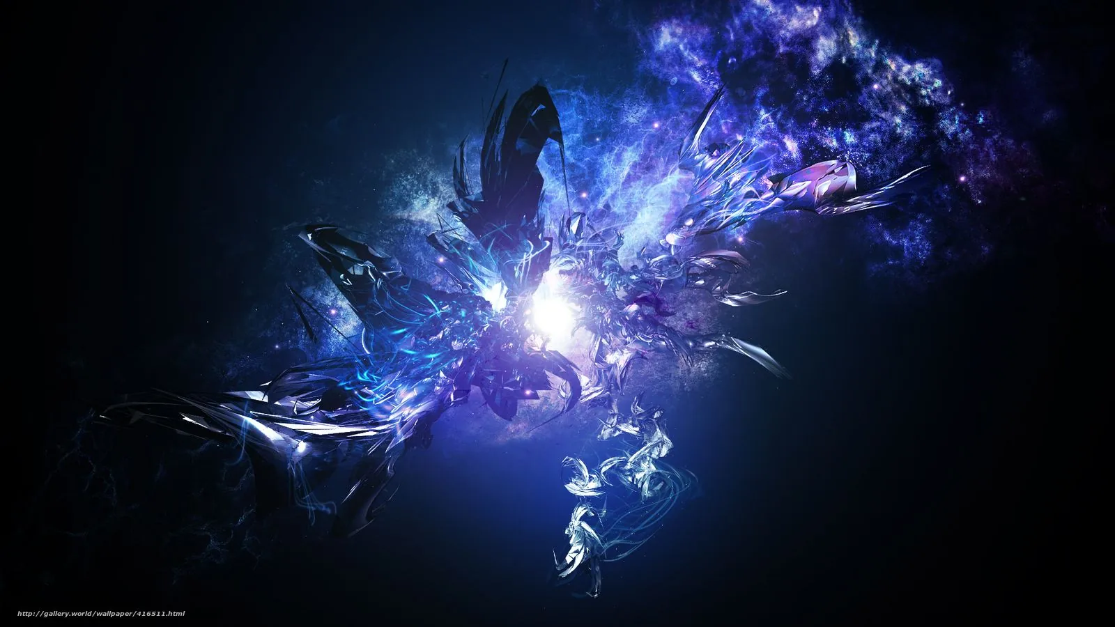 Black Blue Shards Wallpapers