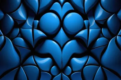 Ultra HD Black Blue 3D Wallpaper