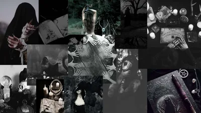 Black And White Witch Wallpaper
