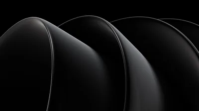 Rounded Black Forms in a Row HD Wallpaper