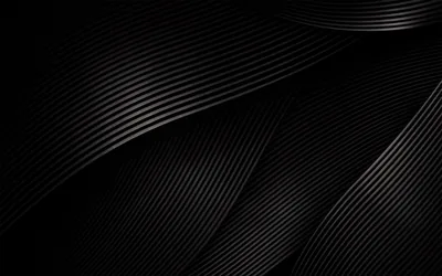 Flowing Black Ribbed Waves HD Wallpaper