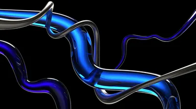 Abstract Blue Glass Shape Wallpaper, HD Abstract Wallpapers, 4k Wallpapers, Images, Backgr