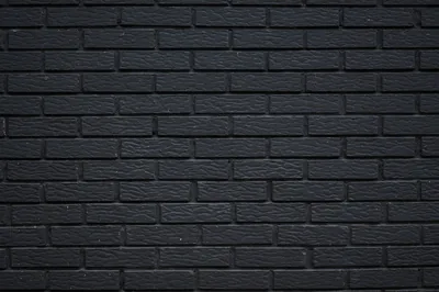 Pure Black Brick Wall Wallpaper