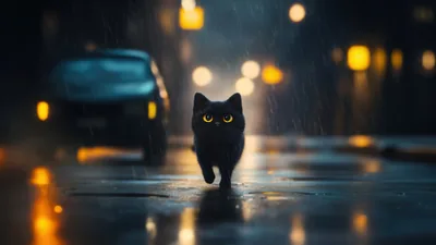 Black Cute Digital Art 4K Wallpaper PC HD