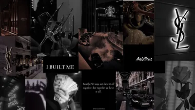 Aesthetic Wallpaper Collage in Black and White