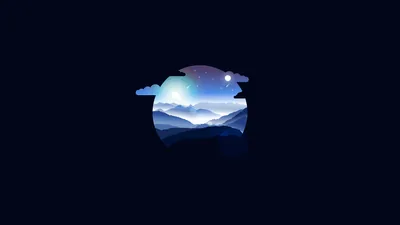 Serene Mountain Vista Minimalist HD Wallpaper