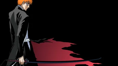 anime, Bleach, Kurosaki Ichigo, Bankai, Black background, Anime boys Wallpapers HD