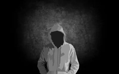Faceless Man in a Grey Hoodie HD Wallpaper