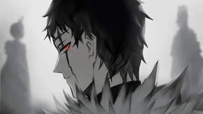 Red-Eyed Anime Boy Seen in Profile HD Wallpaper