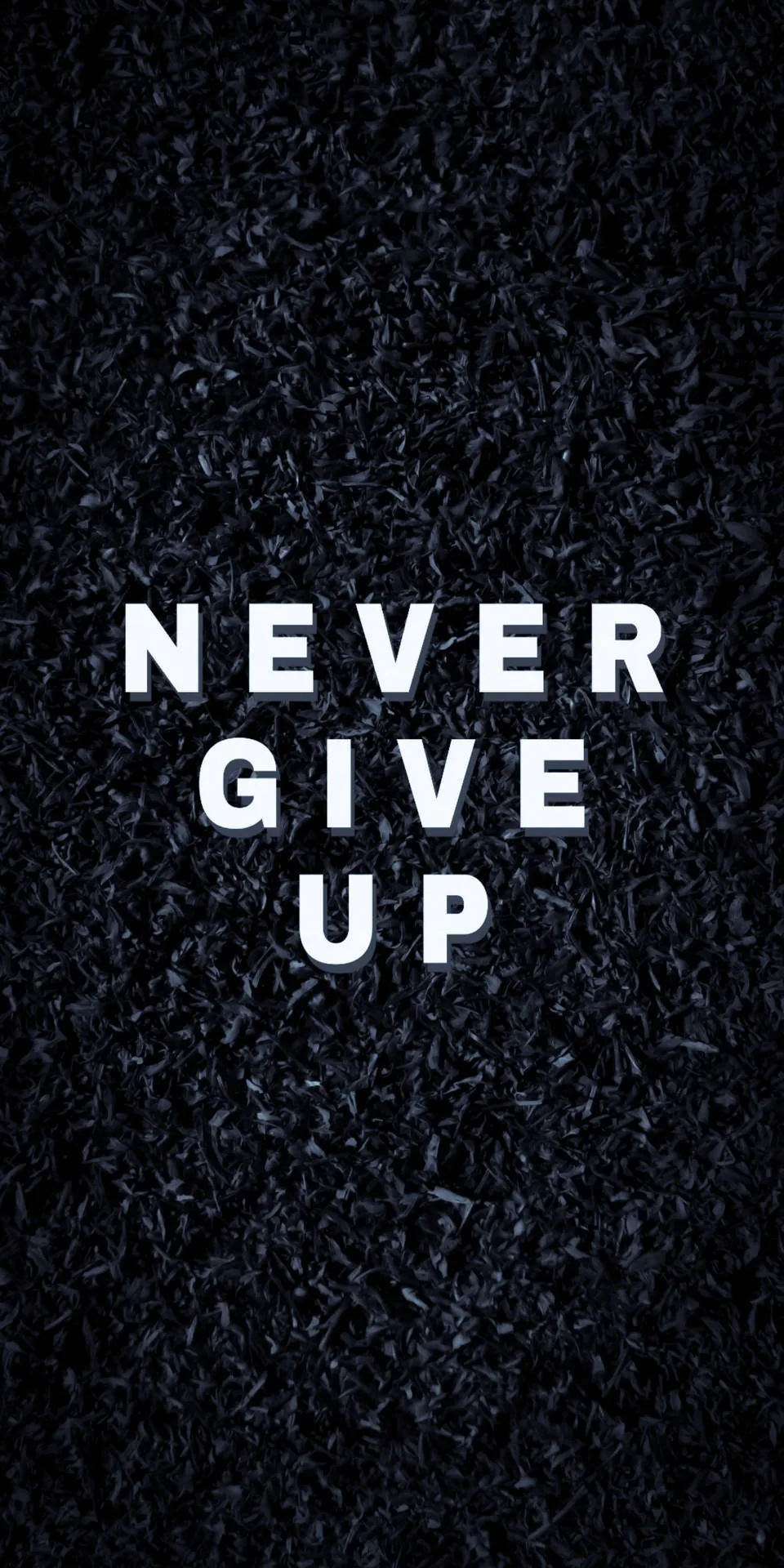 free Black Motivation Never Give Up Wallpaper