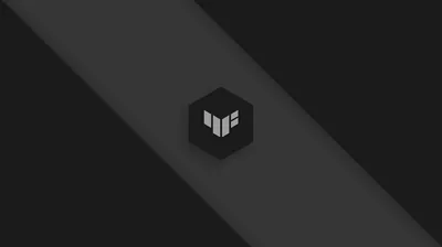 TUF Gaming Cube Logo on Grey HD Wallpaper