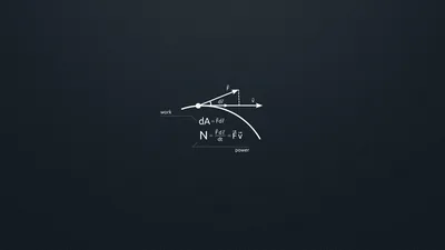 Physics Equation Diagram on Dark Blue HD Wallpaper