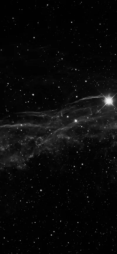 Nebula Filaments and a Flaring Star HD Phone Wallpaper