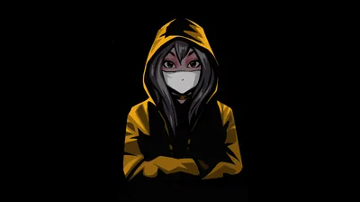 Anime Girl Mask Minimal 4k Wallpaper, HD Anime Wallpapers, 4k Wallpapers, Images, Backgrou