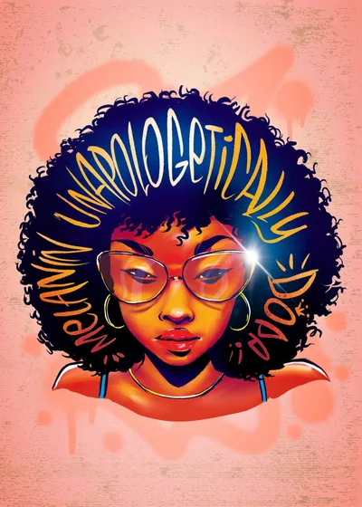 Dope Black Girl Poster, picture, metal print, paint