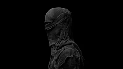 Hooded Figure Wrapped in Dark Cloth HD Wallpaper
