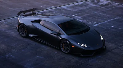 Black Car Lamborghini Huracan Sport Supercar Car 4K HD Cars Wallpapers