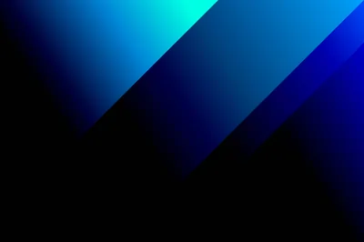 Cyan and Blue Angled Bands on Black HD Wallpaper