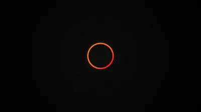 Thin Orange Ring on Black HD Wallpaper