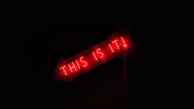 Red Neon Sign Reading This Is It HD Wallpaper