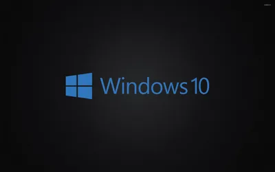 Windows 10 blue text logo on black wallpaper Computer wallpapers #