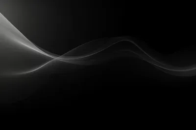 Grey Smoke Waves on Black HD Wallpaper