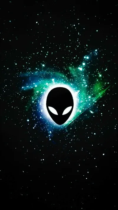 Aesthetic Black Alien Wallpaper