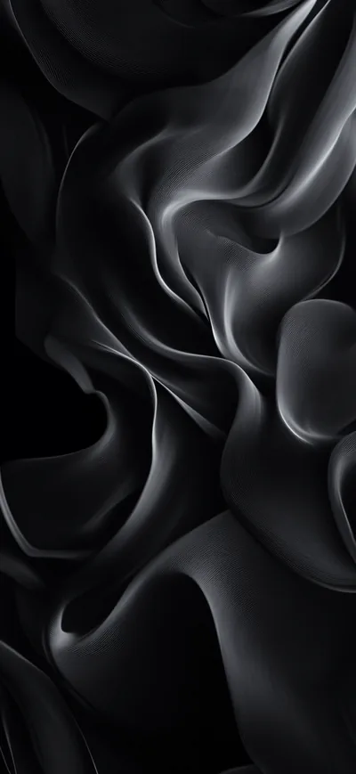 Black Silk Folds Close-Up HD Phone Wallpaper