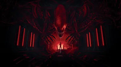 Alien Romulus Wallpaper 4K, Horror Movies, Dark red